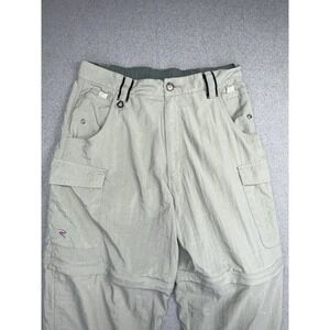 Redington Cargo Pants  Med/32 Green Mesh Lined Nylon Convertible Straight Leg